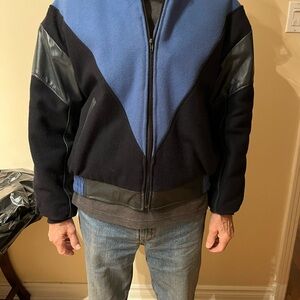 Men's Blue and Black Jacket